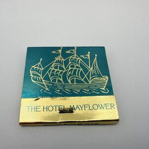 Vintage The Hotel Mayflower NYC Matchbook Teal Gold New York City Memorabilia